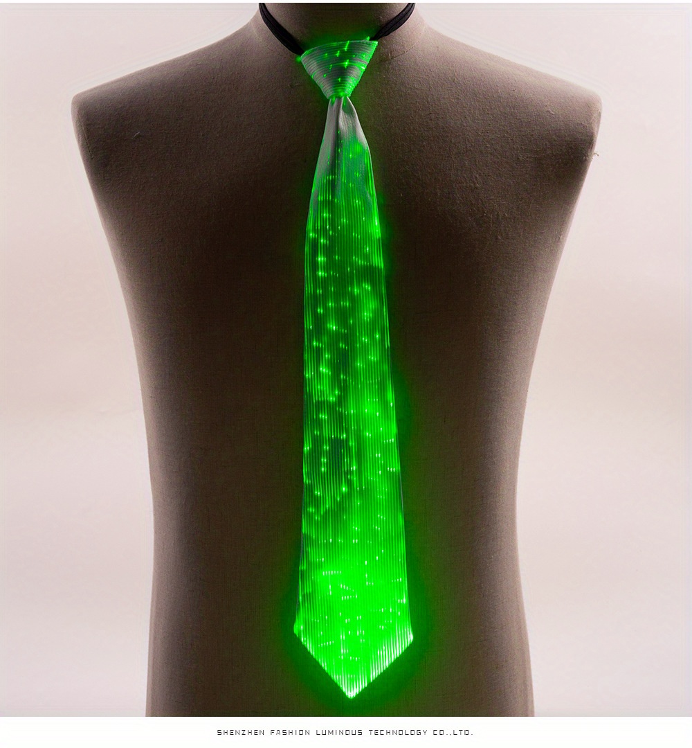 1pc, 7 Color Lights LED Light Up Neck Tie, Rechargeable Flash Necktie,  Optical Fiber Costume For Rave Party Gift, Cool Decor, Mini Stuff, Cute  Aesthet