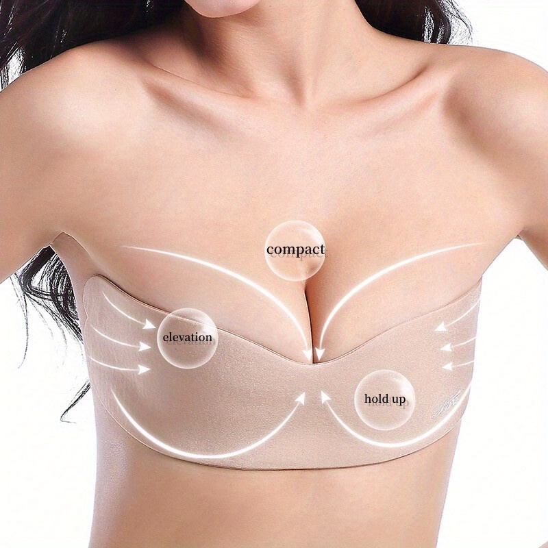 Cheap 1Pc Women Invisible Bra Push Up Silicone Bra With