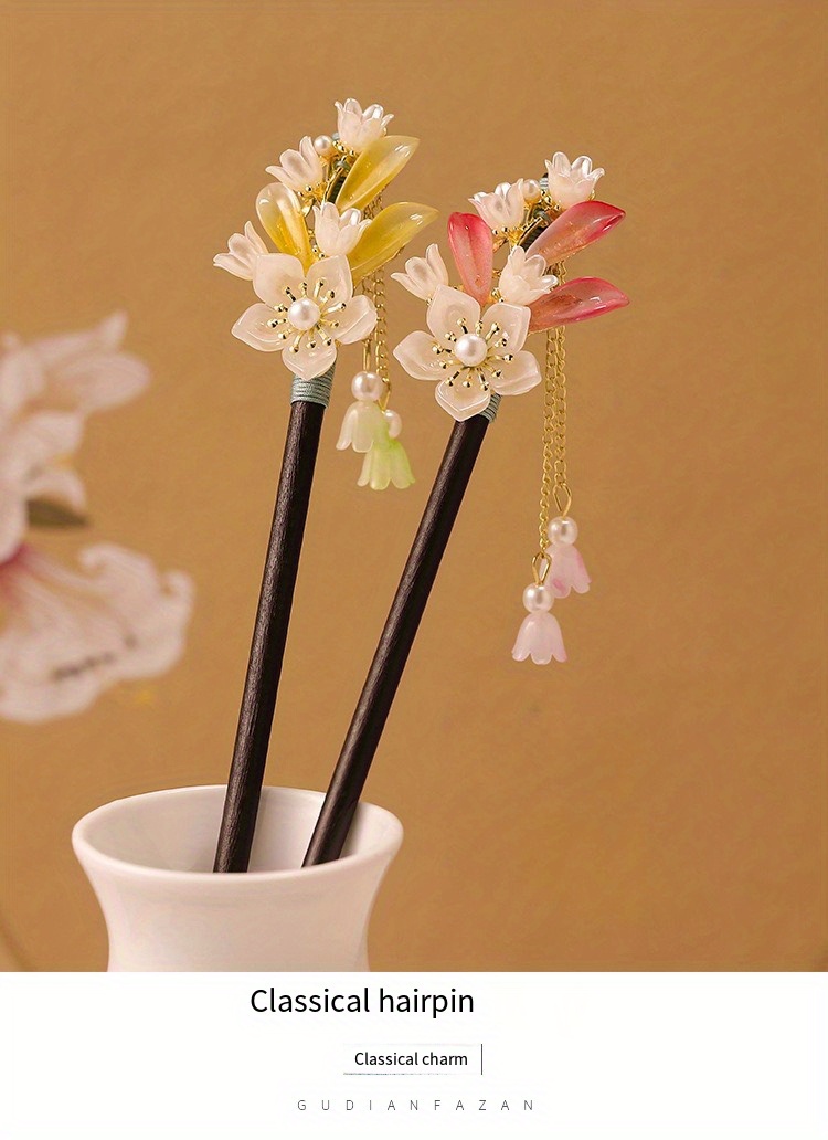 Elegant Ancient Style Acetic Acid Hairpin, Simple Modern Tassel