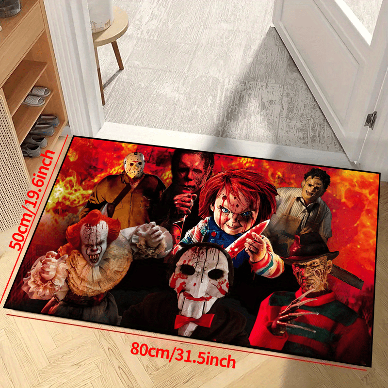  Cool Horror Movie Rugs Thickened Non-Slip Locking Edge Large  Size Customized Area Rug Home Decor Carpets, Cartoon Mats Carpet Decoration  for The Bedroom Living Room Dormitory 24x36 inches, 01 : Home