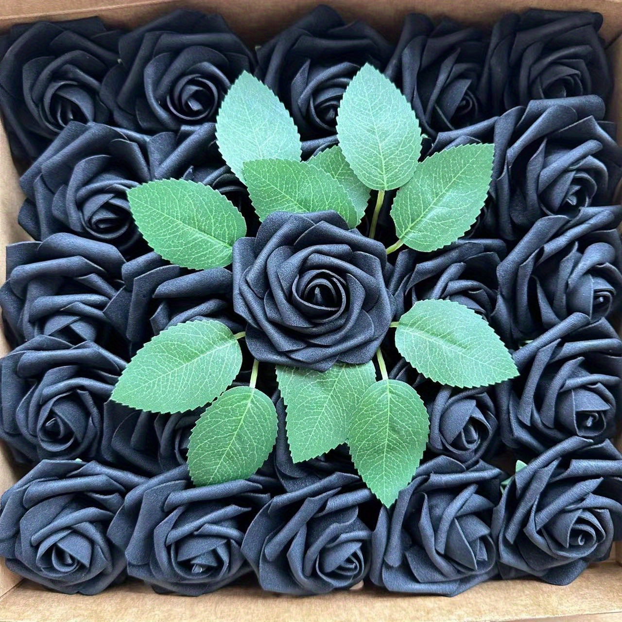 Indigo Blue Faux Small Roses for DIY Headbands Artificial Flower for Crown  Fake 20 Mini Fabric Flower Wholesale Craft Flowers Set Silk Roses 