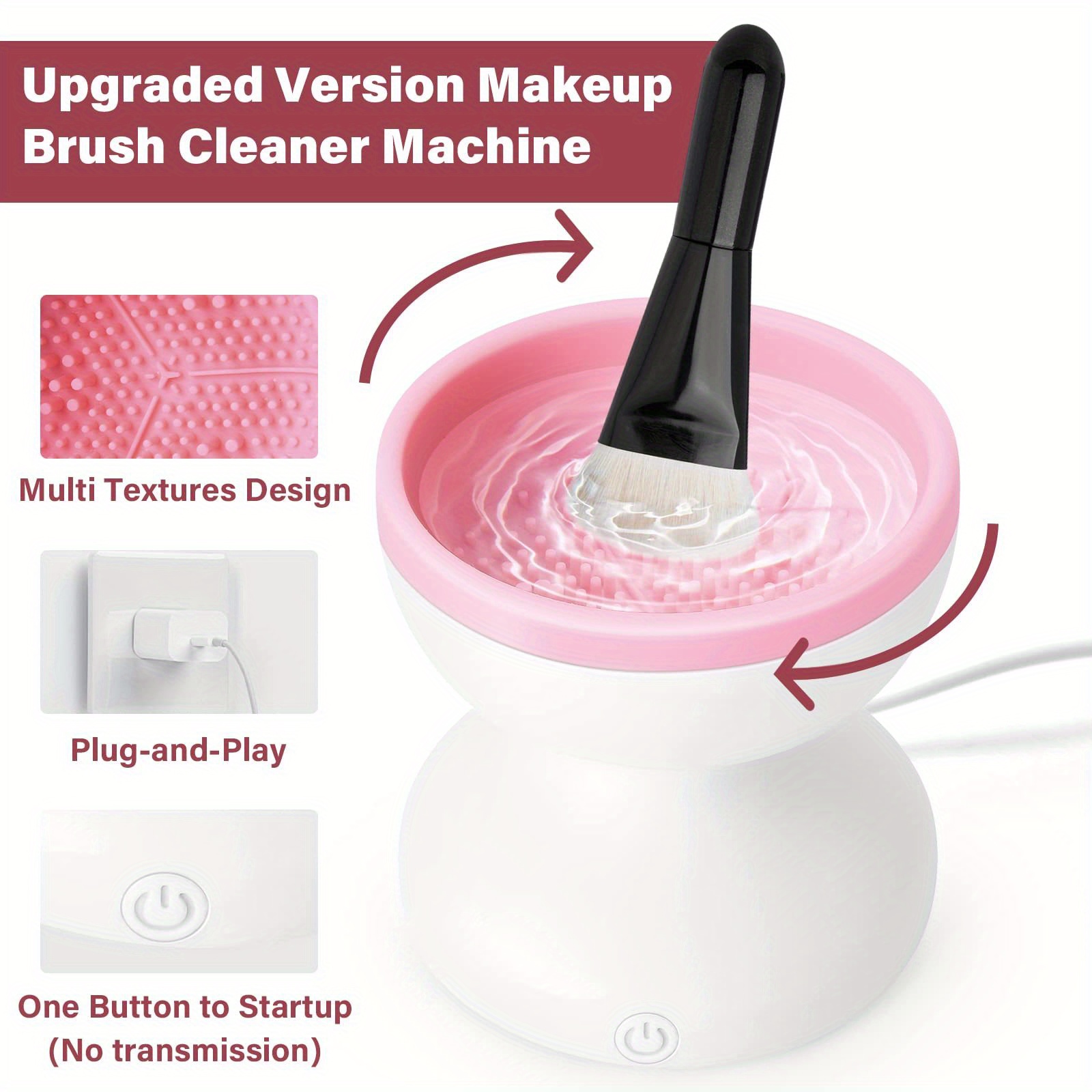 Electric Makeup Brush Cleaner Machine Silicone Brush Cleaner - Temu