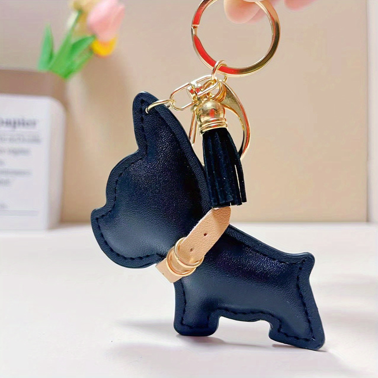 Cute Buffalo Dog Keychain - Temu