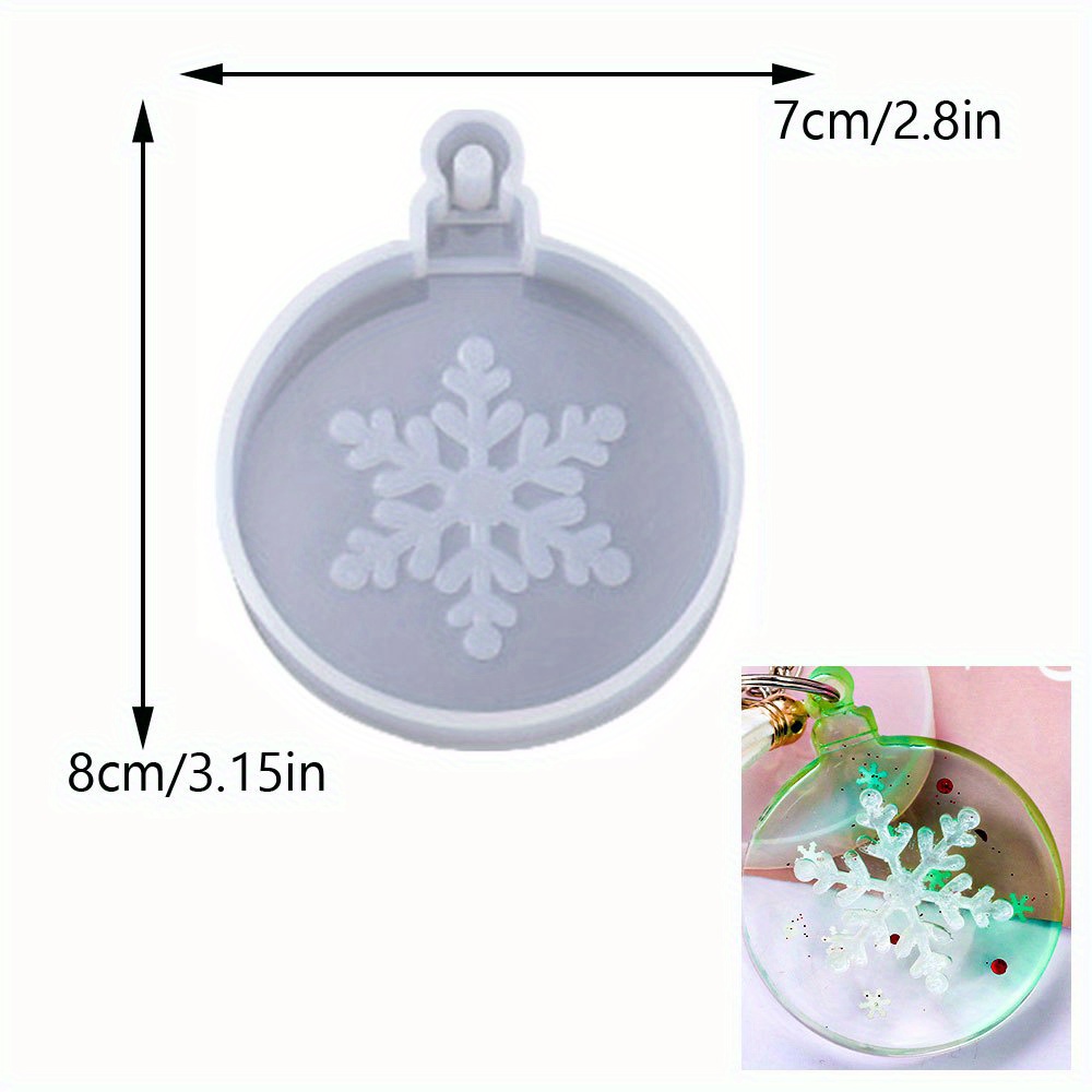 5Pcs Snowflake Christmas Epoxy Resin Molds Silicone, 3D Ice Crystal  Ornament Molds, Silicone Molds for Tree Decorate Keychain