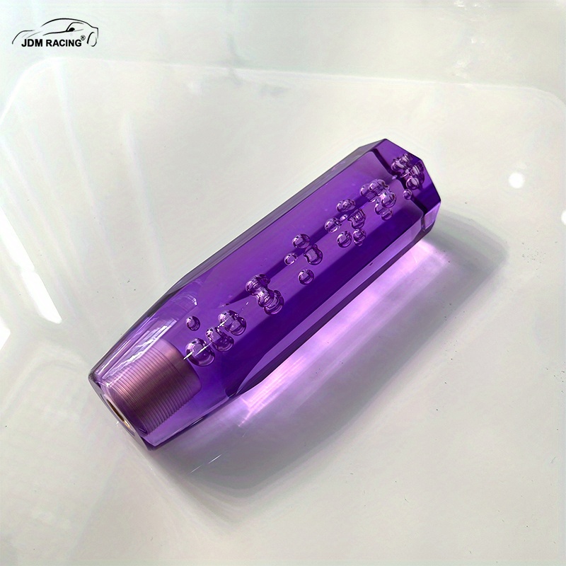 Universal Glitter Transparent Purple Manual Shift Knob Racing Gear Shift  Knob