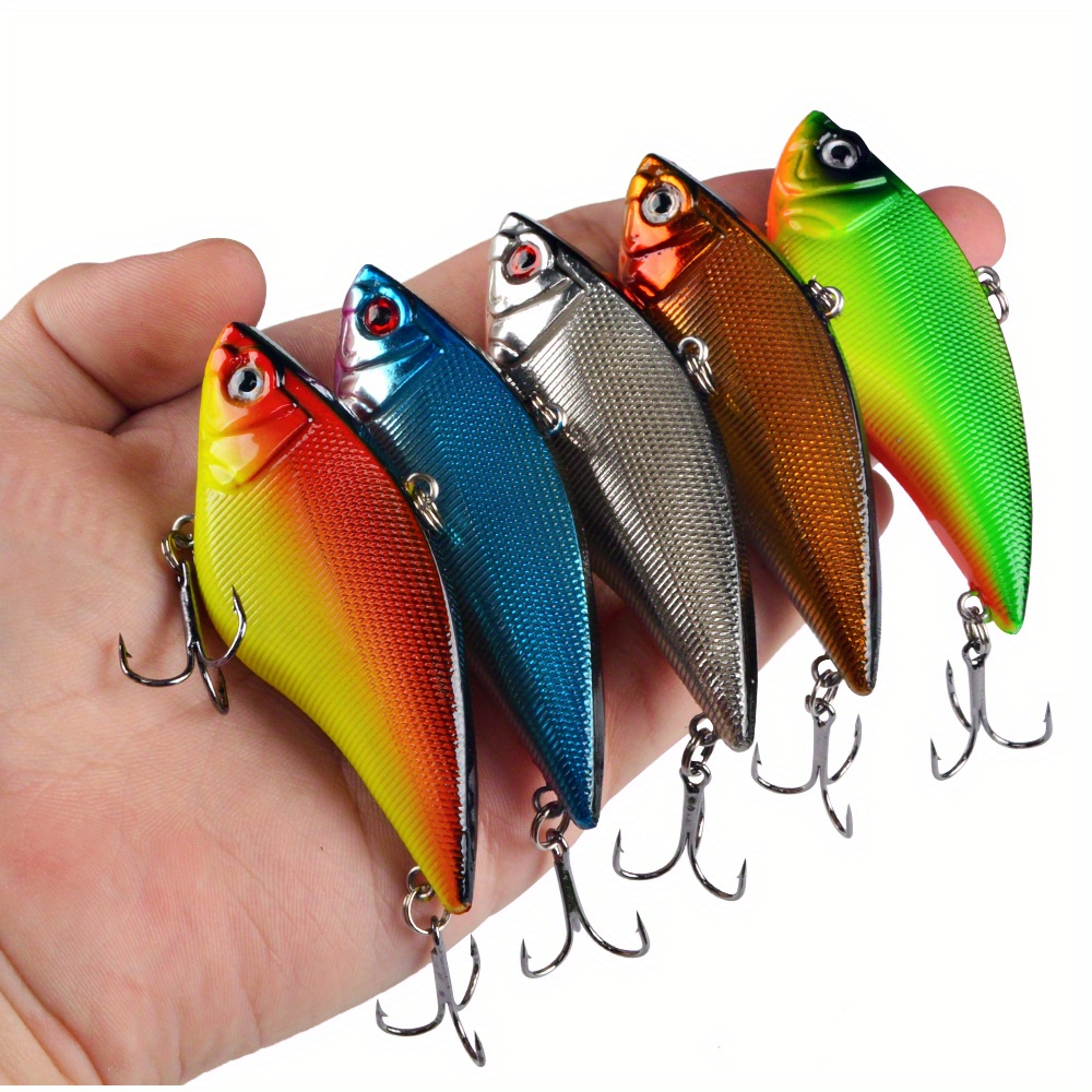 Generic 5pcs VIB Fishing Lures Blank Hard Body Sinking Bait Fishing Bass  Lures Artificial Baits Crankbait Unpainted Rattle Jerkbait Fishing Tackle  2.6 in 0.4 oz / pc @ Best Price Online