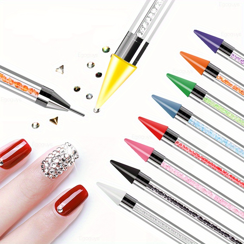 Nail Rhinestone Picker Dotting Tool Dual ended Pen Diy Nail - Temu