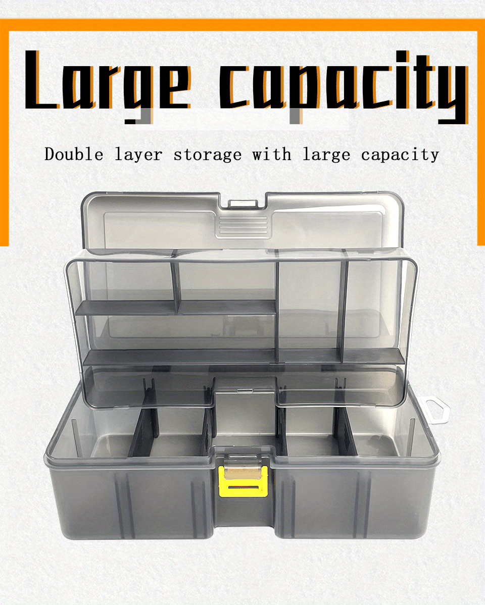 1pcs Large-capacity Fishing Bait Storage Box Double-Layer Fishing