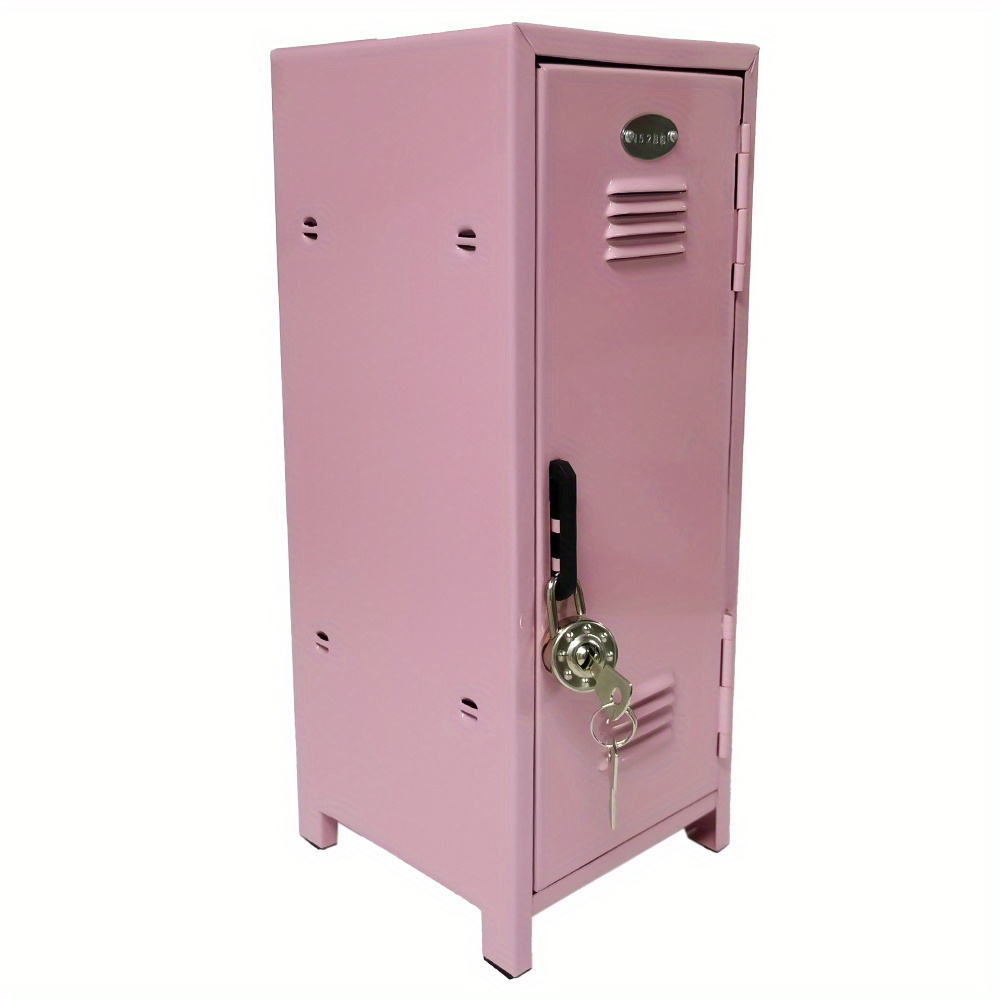 1pc Mini cabinet, Secure Your Kids' Doll Clothes with This Adorable Mini Metal Locker and Lock!