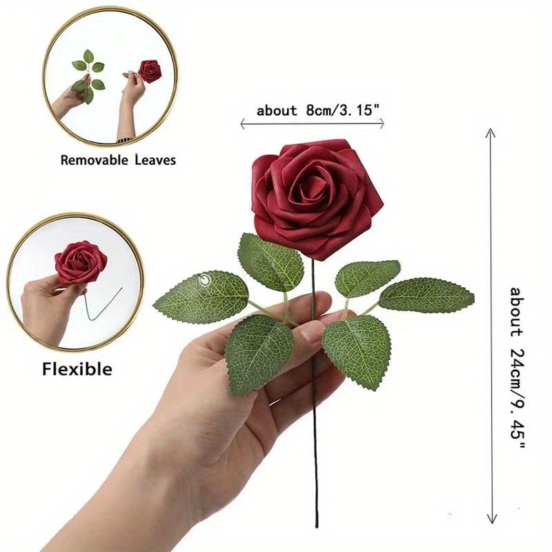 Artificial Flowers Combo Box Set Silk Fake Flowers Roses Temu South