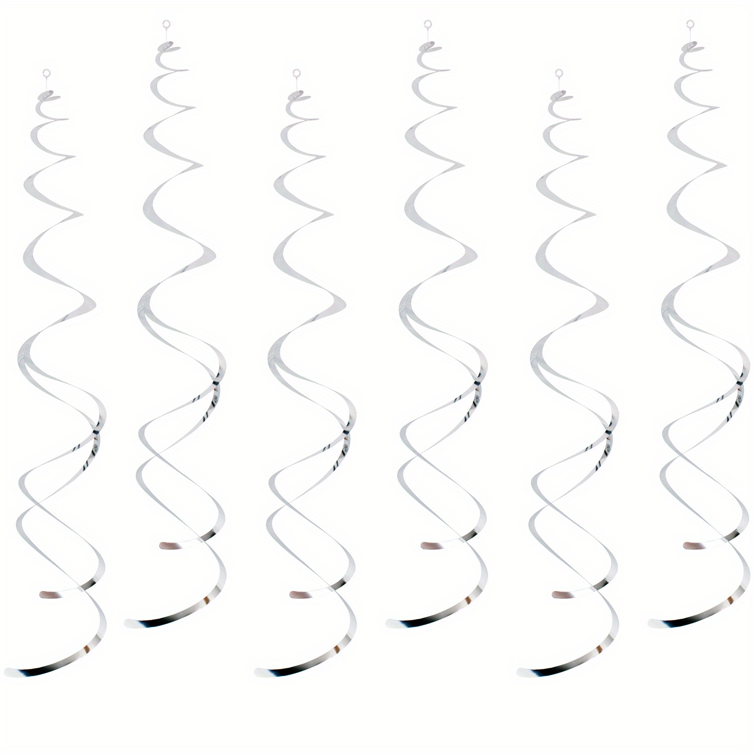 TEMU Set Of 12 Silvery Swirl Party Decorations, Shiny Silvery Birthday Ceiling Decorations, Perfect For Wedding Parties, Anniversaries, Graduations,