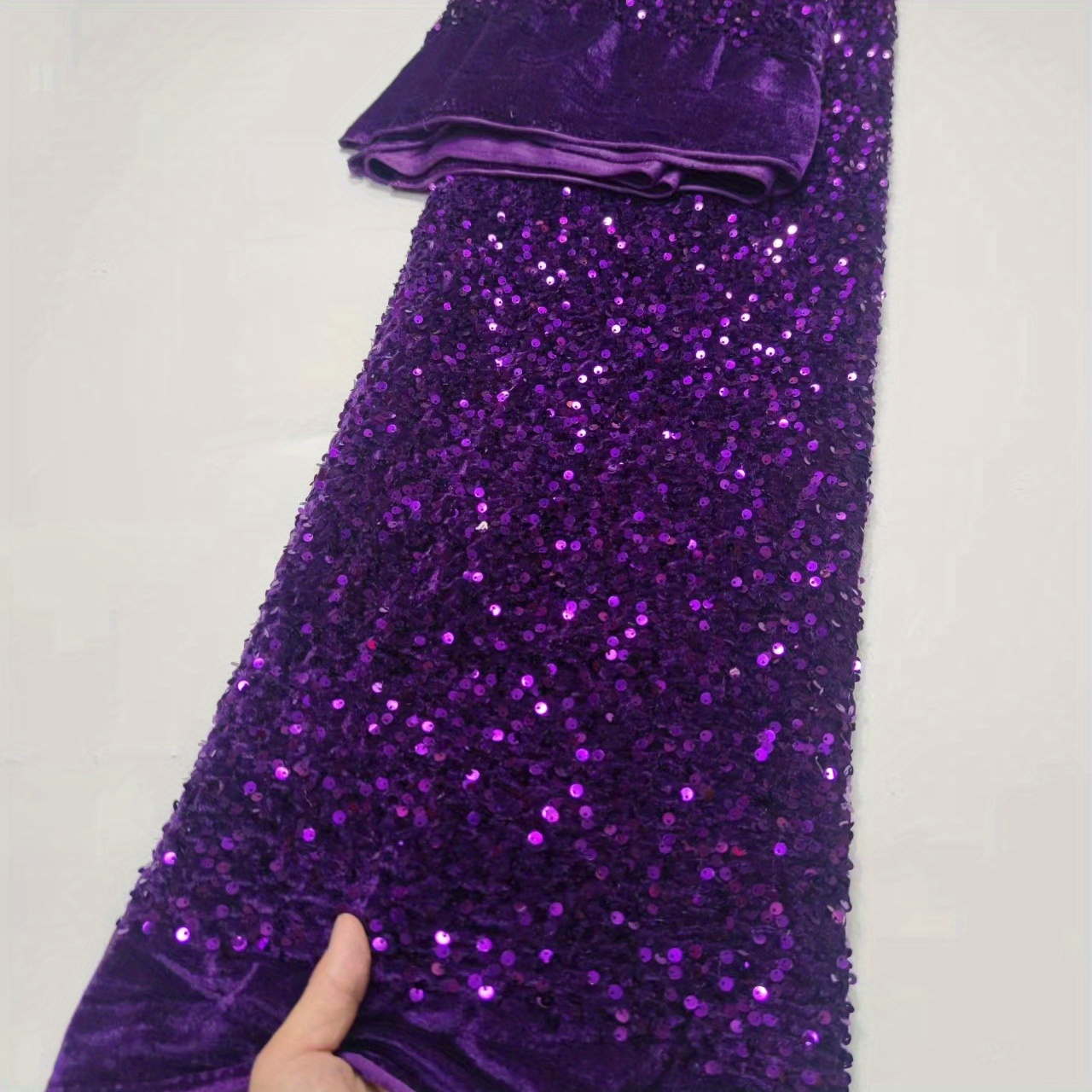 Velvet Sequin Fabric Glitter And Shiny Embroidery Fabric For - Temu