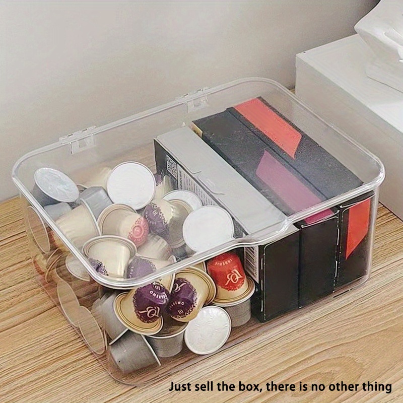 Plastic Organizer Box 2-Tier Open Storage Box with Removable Bin Kitchen  Storage Accessories 