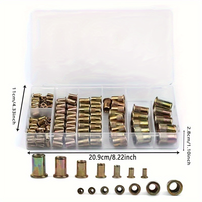 Rivet Nut Threaded Insert Kit M3 M12 Zinc Plated Carbon Temu
