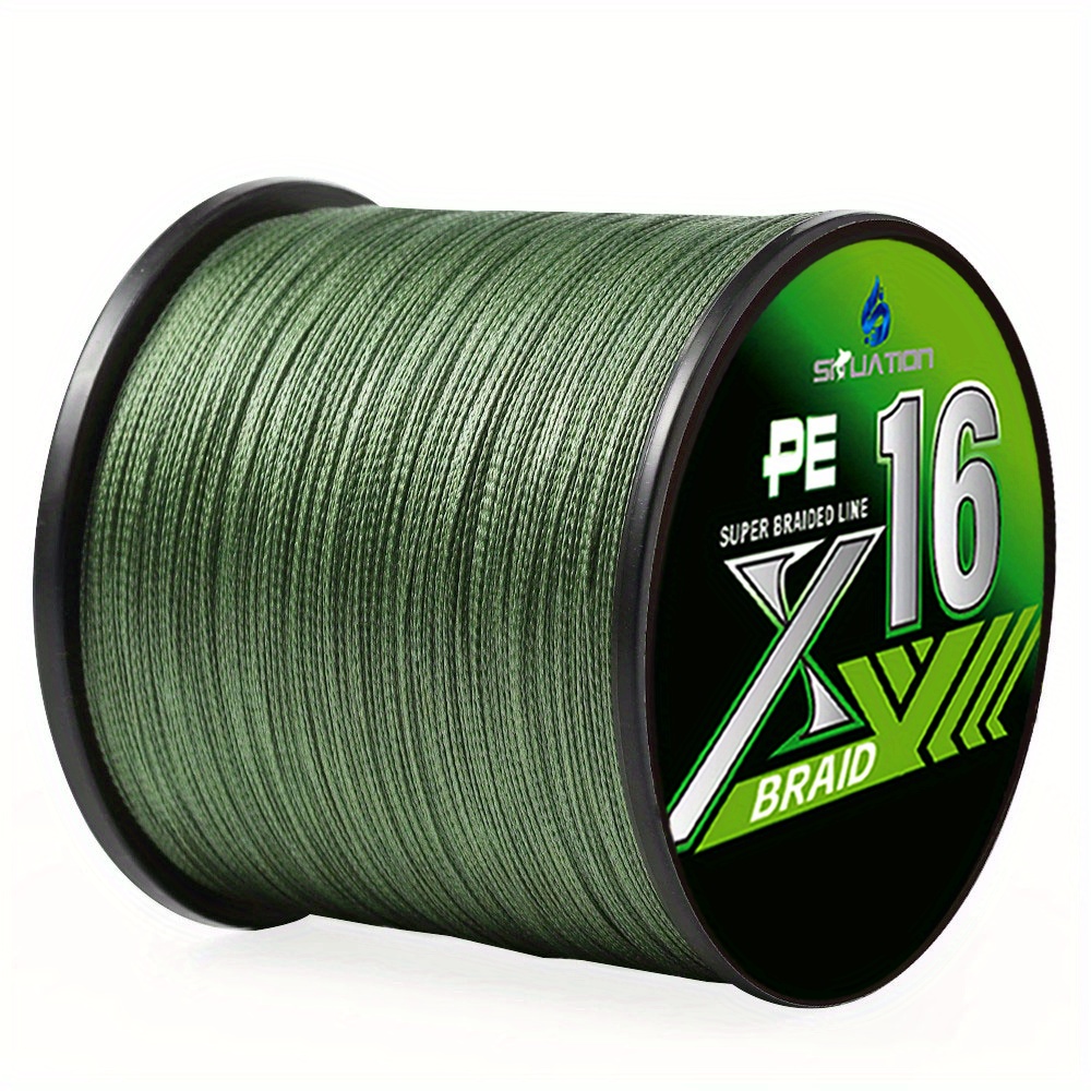 100m/200m 16 Strands Abrasion-resistant Braided Thread, 109yds/219yds Bite  Resistant Strong Pull PE Fishing Line, Fishing Tackle For Freshwater Saltwa