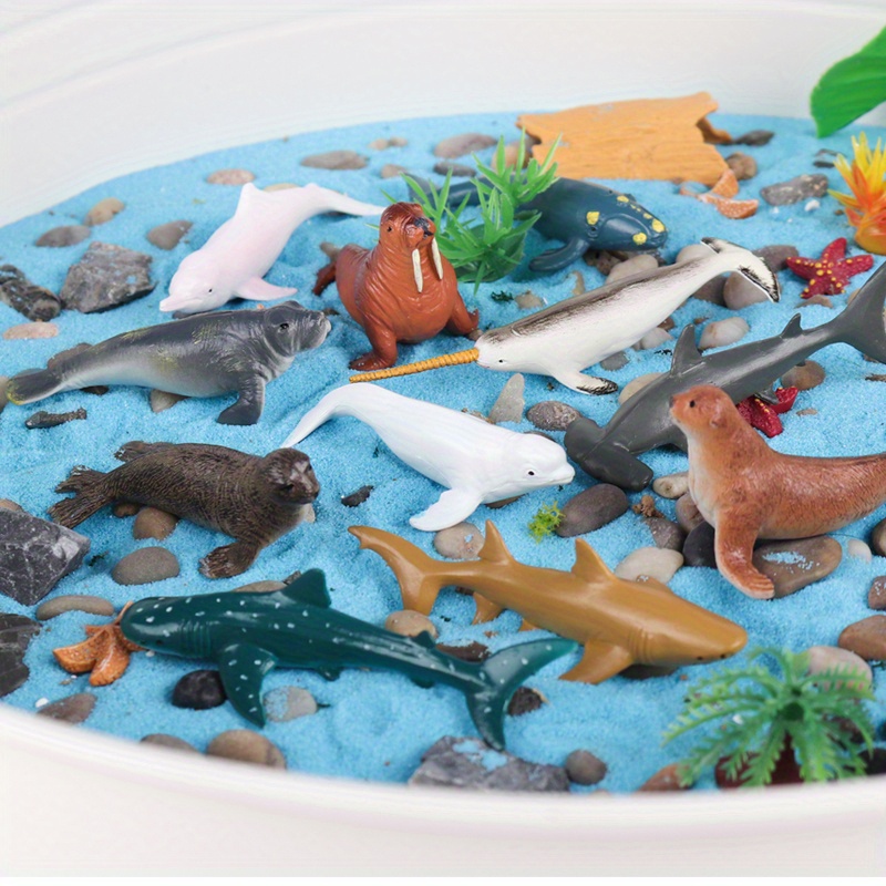 Mini Sea Animals Figurines Realistic Sharks Sea Sea - Temu Canada