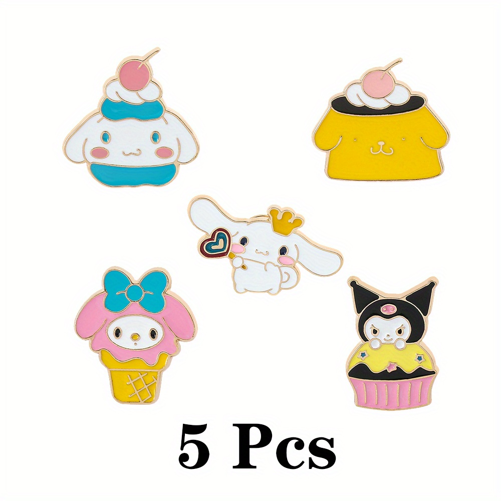 5/10pcs Acrylic Sanrio Series Cinnamon Roll Kuromi My Melody Brooch Cute  Cartoon Badge DIY Patch Accessories Girl Gift