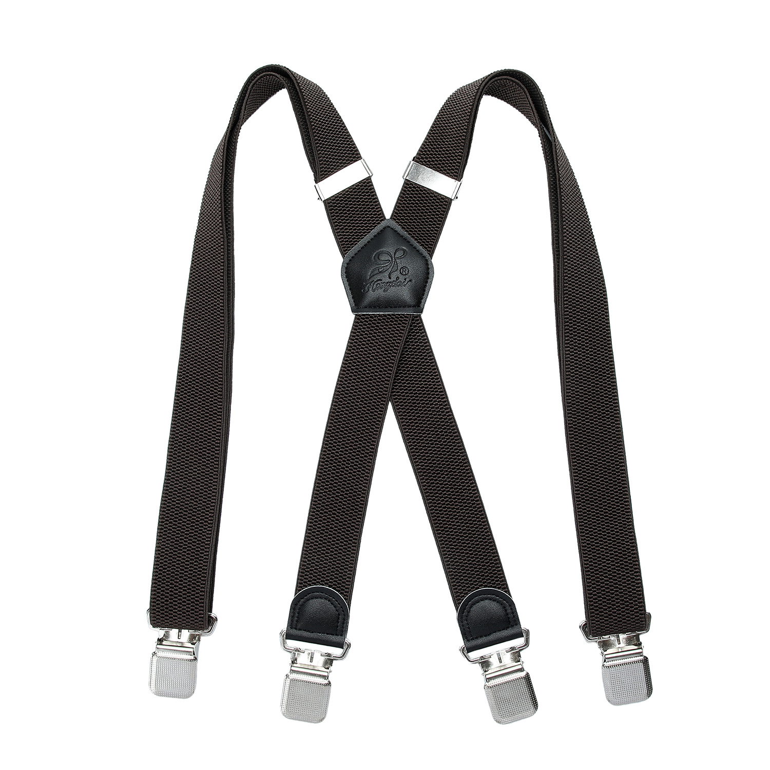 1pc Suspenders Men's Trousers 4 Clips Suspenders Elastic Shoulder Straps