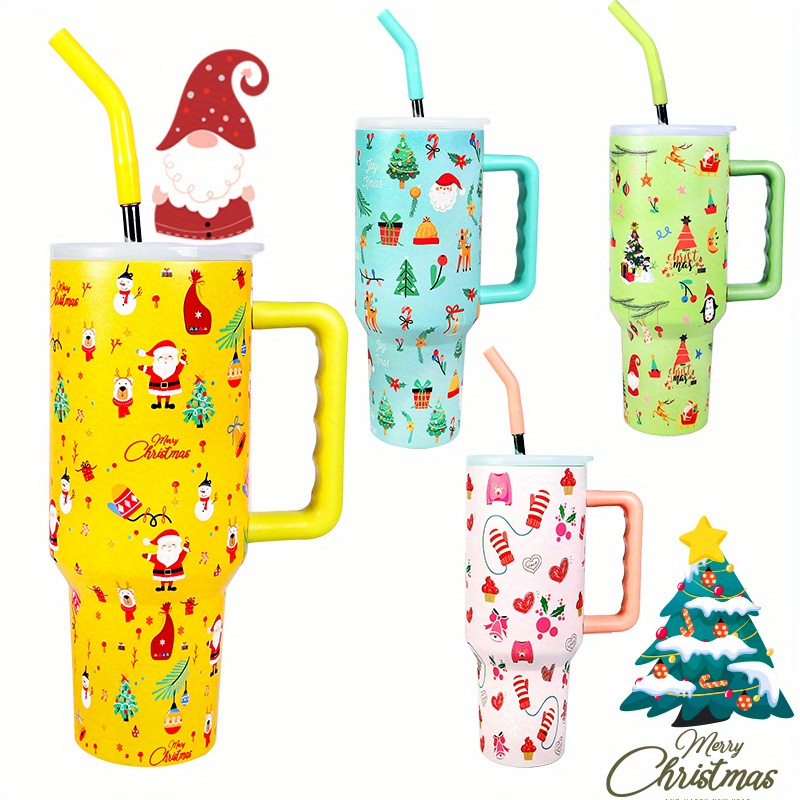 Christmas Stainless Steel Skinny Tumbler Mug Double Insulated Water Cup  Vacuum Slim Travel Tumbler For Xmas Gift With Lids - Temu