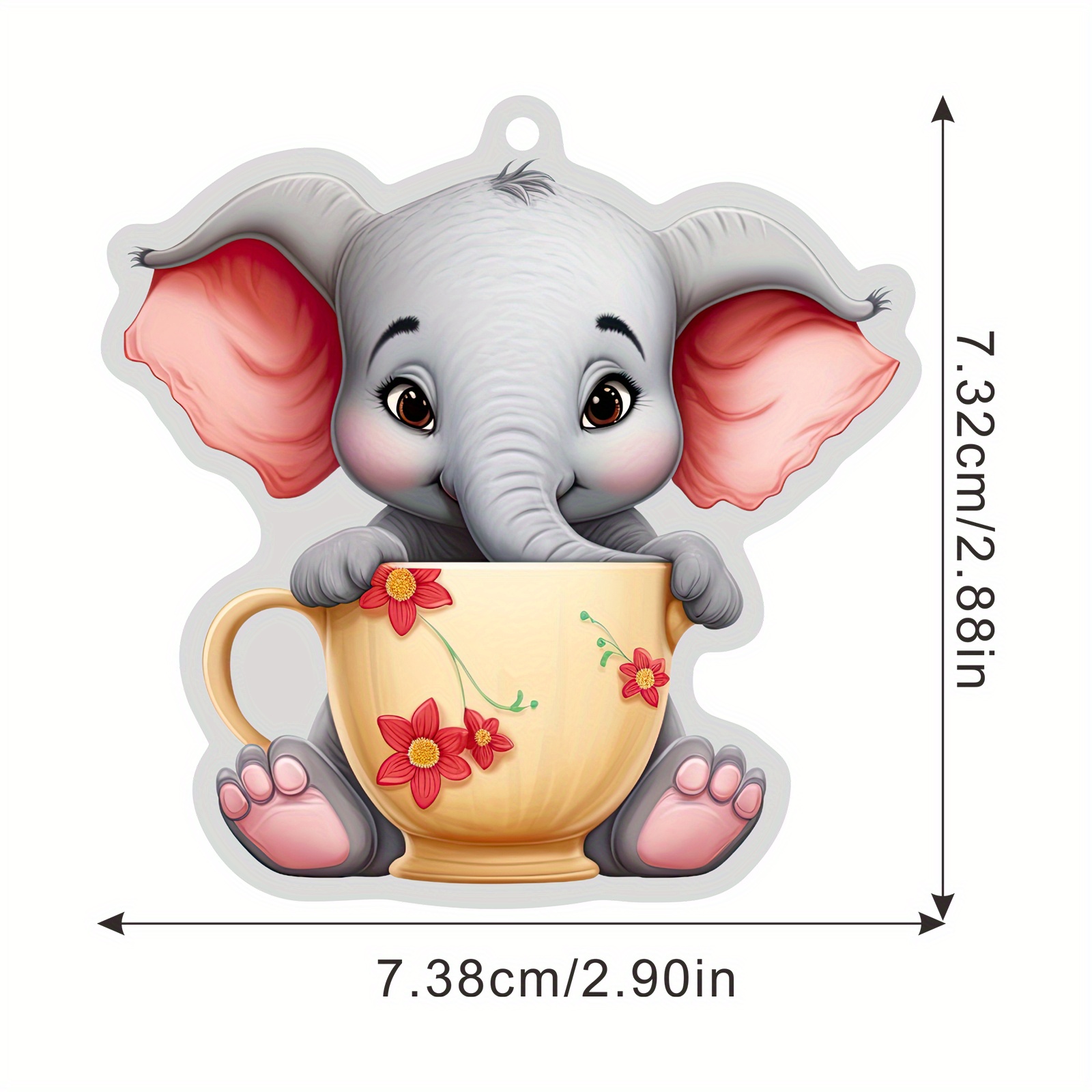 Cute Baby Elephant Cartoon' Travel Mug