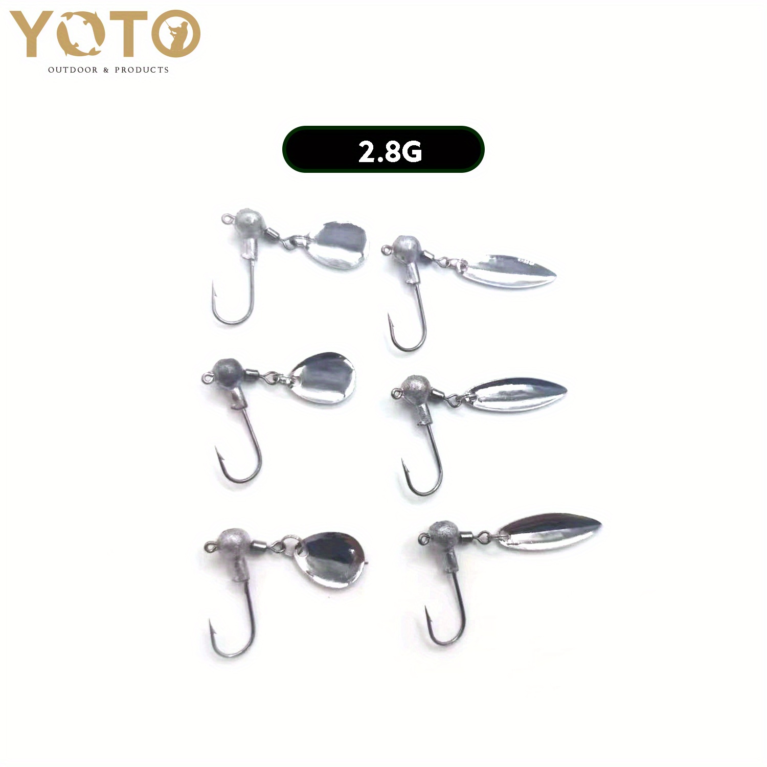 Fishing Hooks With Sequins Spinning Blade Leader Hooks For - Temu