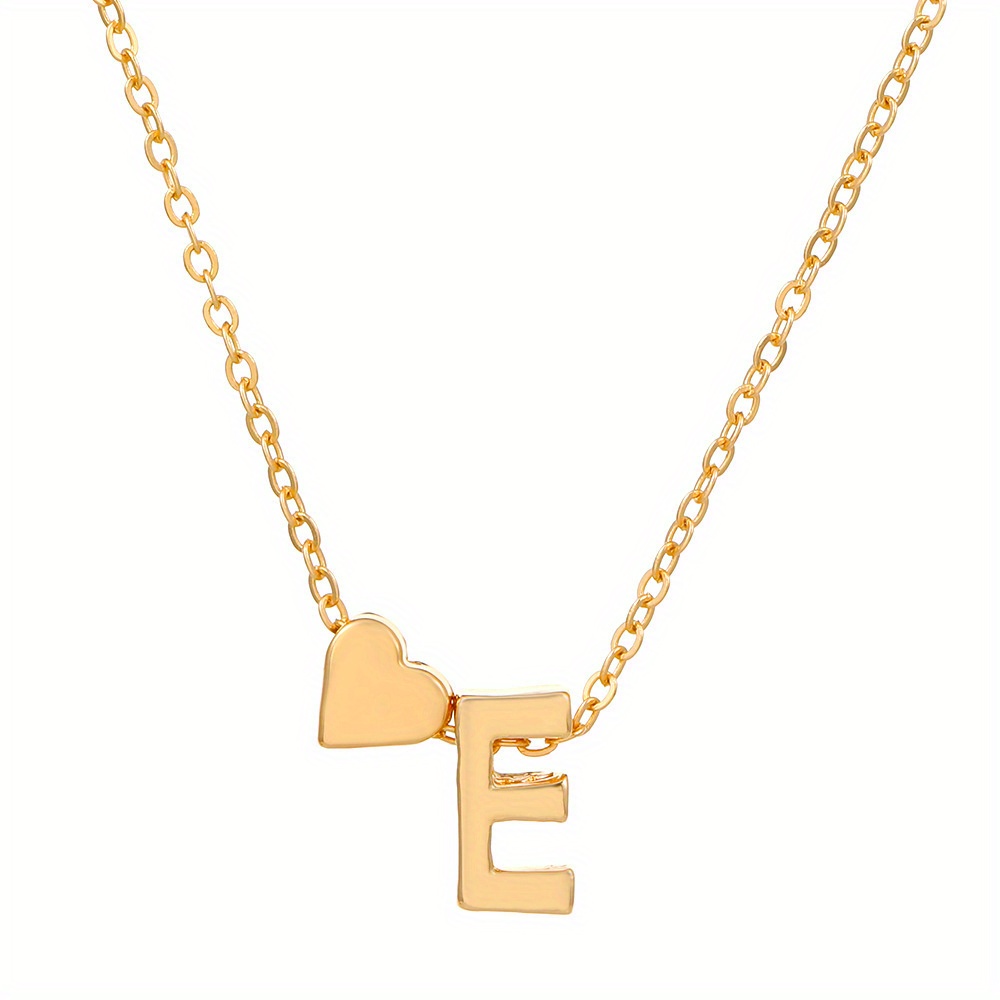 26 English Initial Letter Bracelet With Alloy Heart-shaped Charm Simple  Romantic Jewelry Gift - Temu Belgium