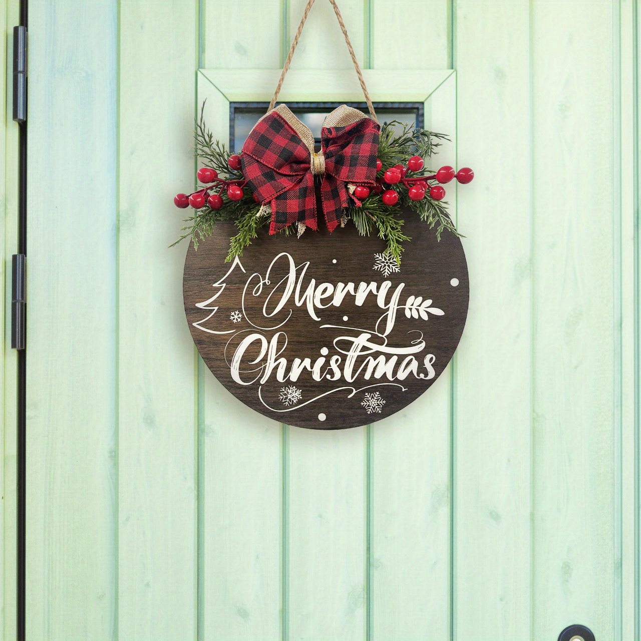 Merry Christmas Wreath Door Sign Christmas Decorations Temu Australia