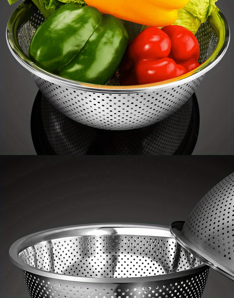 Stainless Steel Drain Basket Metal Colanders Rice Sieve Temu Australia
