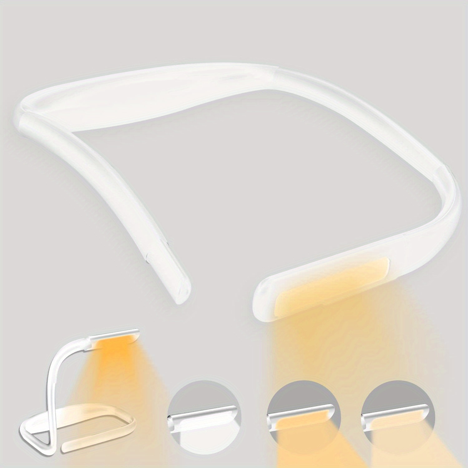  LEDGLE Luz LED para el cuello para leer, linterna de cuello  recargable para tejer, 3 brillo ajustable, brazos flexibles de silicona  suave, para leer, tejer, ganchillo, campamento, reparación : Herramientas y