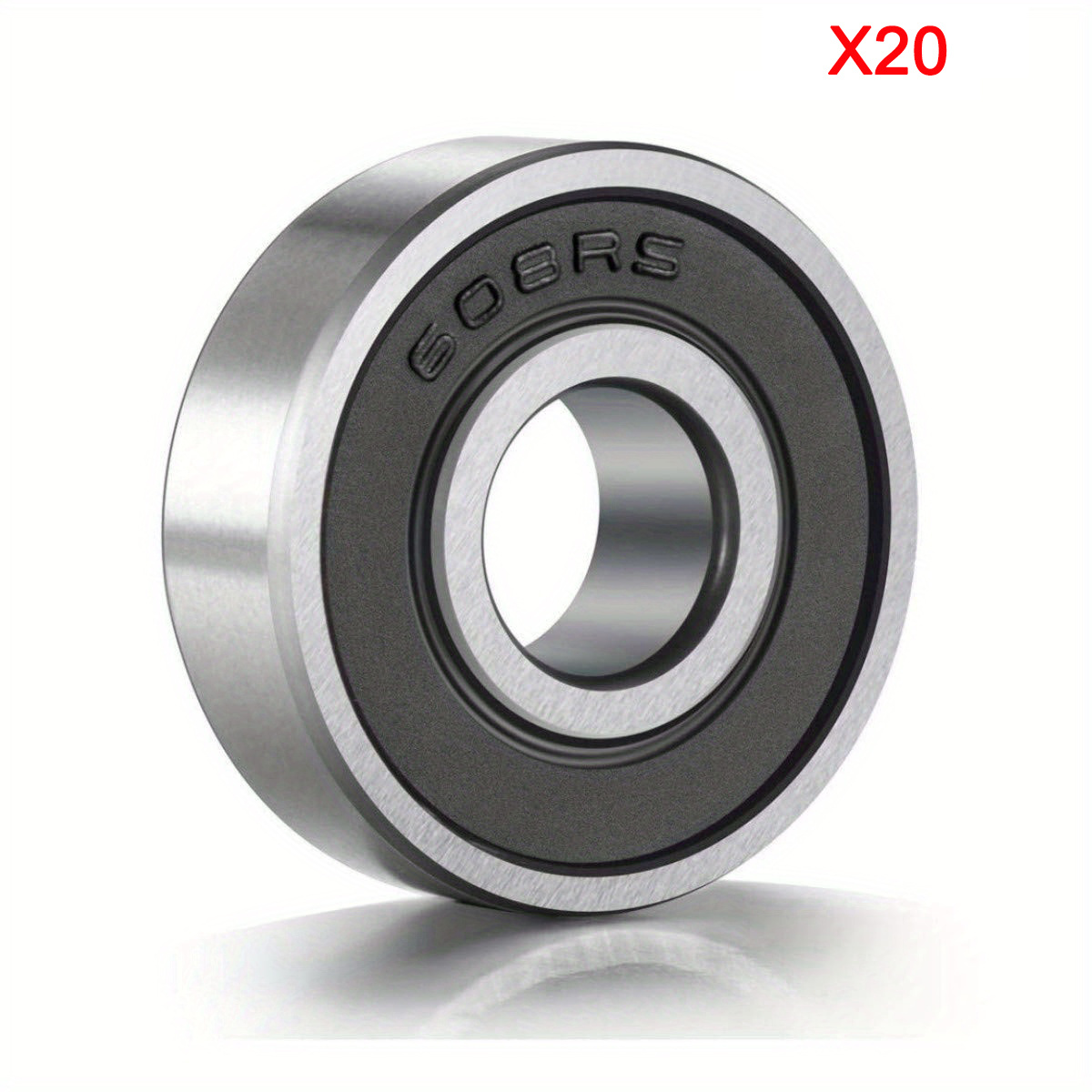 20pcs 608 Rs 608rs Ball Bearing Double Rubber Seal Micro Deep