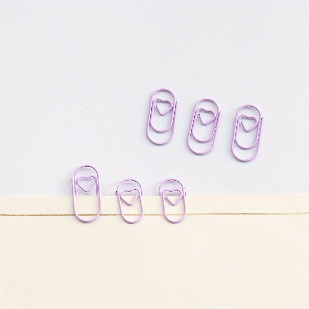 100pcs Mini Small Love Special shaped Colorful Paper Clips