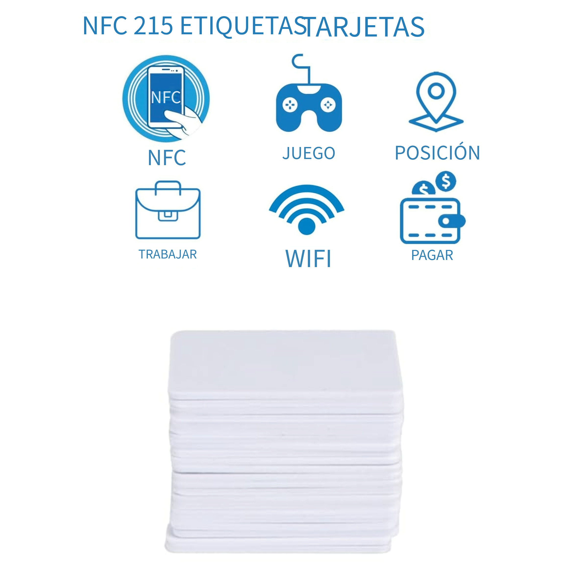  100 unidades NFC etiquetas NFC en blanco NFC tarjetas NFC 215  chip NFC 215 tarjetas de moneda NFC tarjeta de visita NFC etiquetas  regrabables NFC Compatible iPhone con TagMo para todos