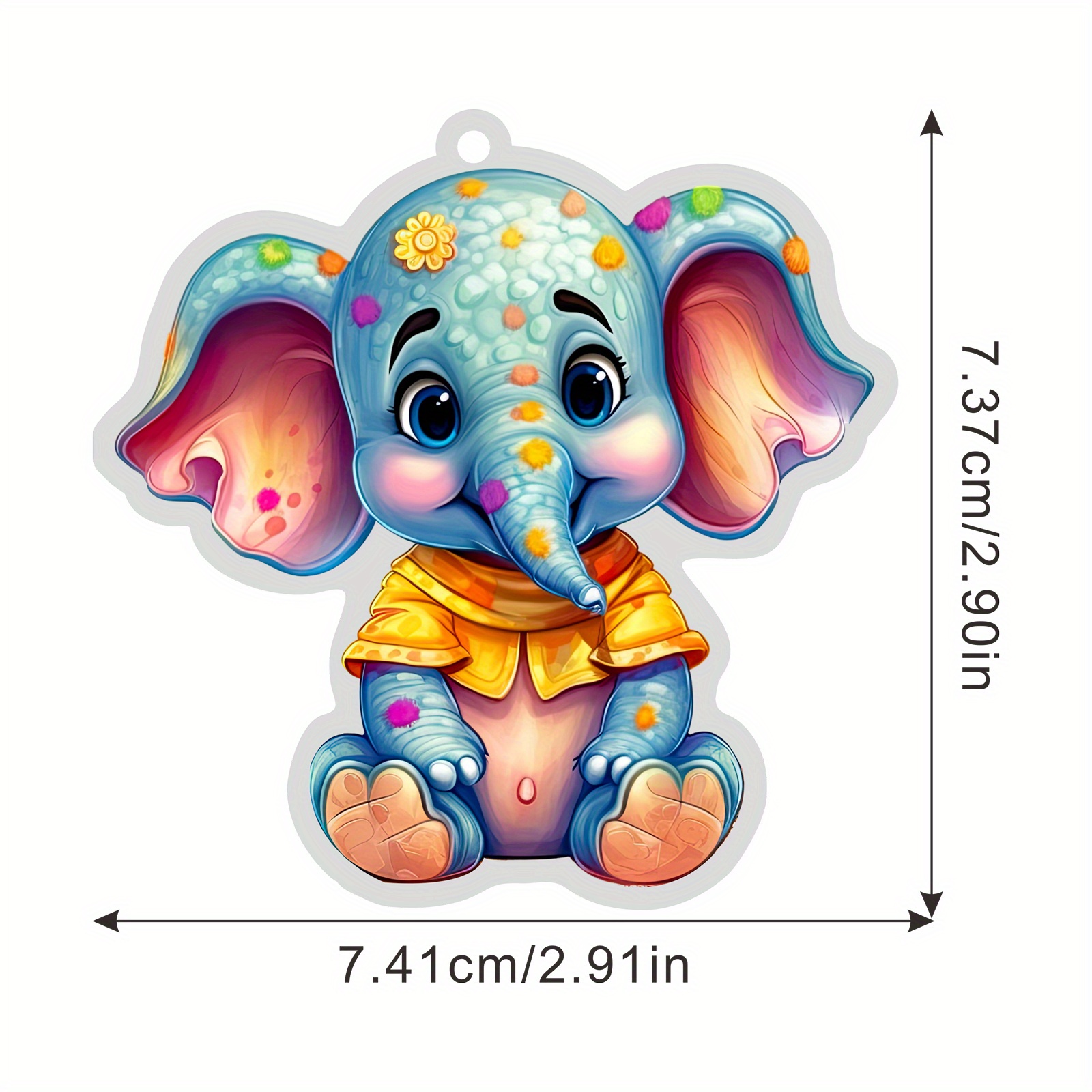 cute cartoon baby elephant with big eyes