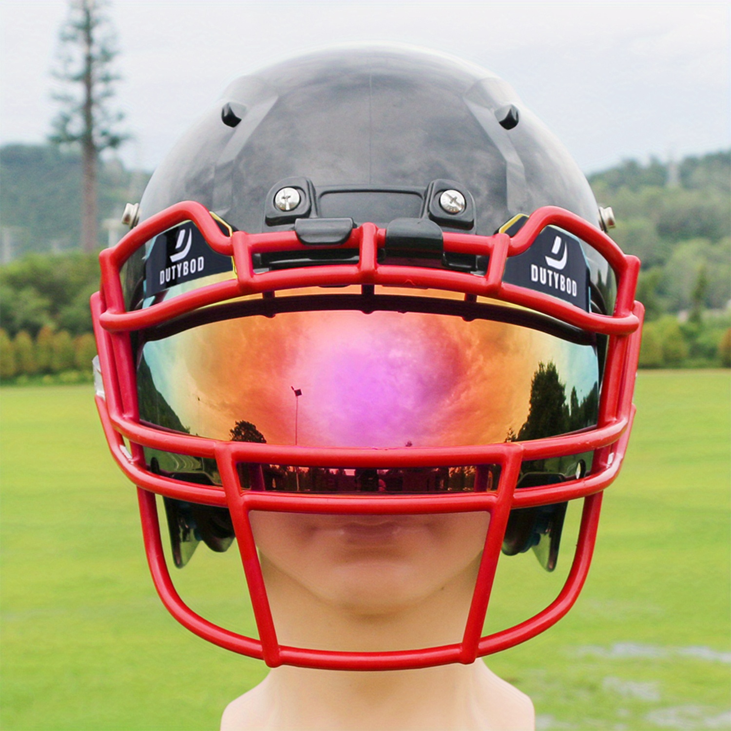 La visera de fútbol americano es fácil de instalar, visera transparente de  fútbol americano, máscara de casco, fútbol y gafas de casco