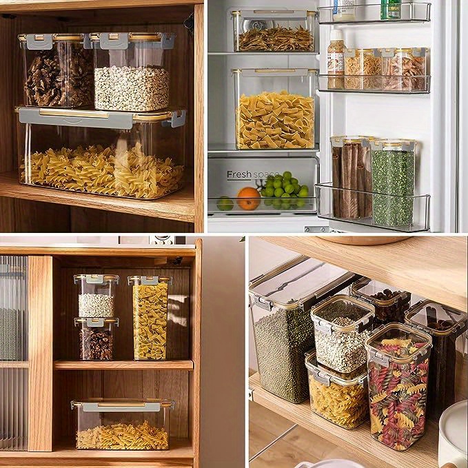 Juego de 8 organizador para despensa ideal para refrigerador, alacenas y  espacios de alimentos 4 piezas