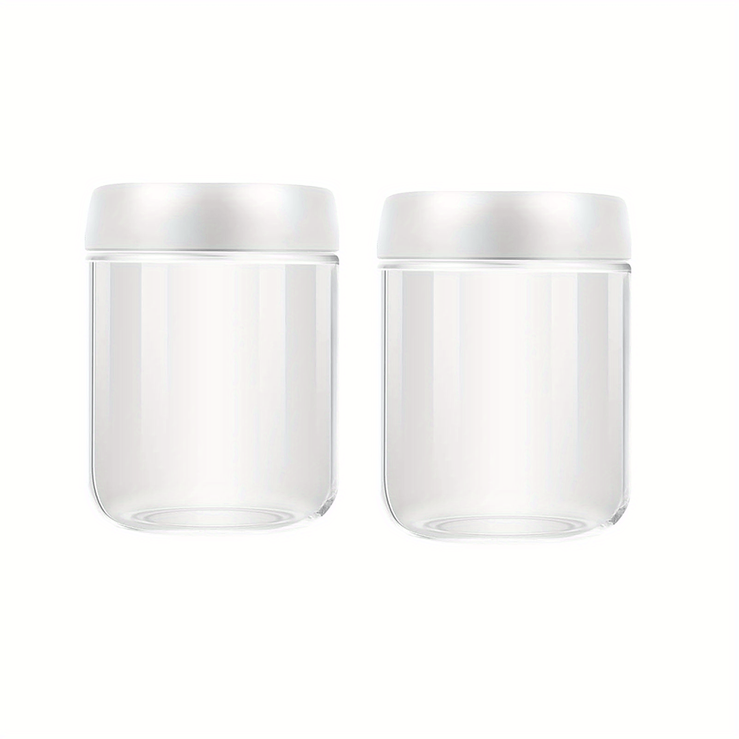 Tall Wide Mouth Clear Glass Jars