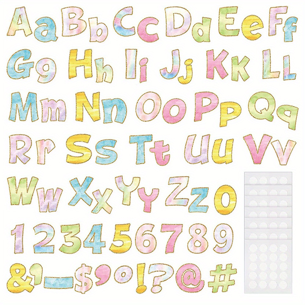 72 Pcs Letters Combo Set Bulletin Board Letters For Classroom Watercolor  Cutout Chalkboard Letters Poster Board Alphabet Letters, Numbers,  Punctuation