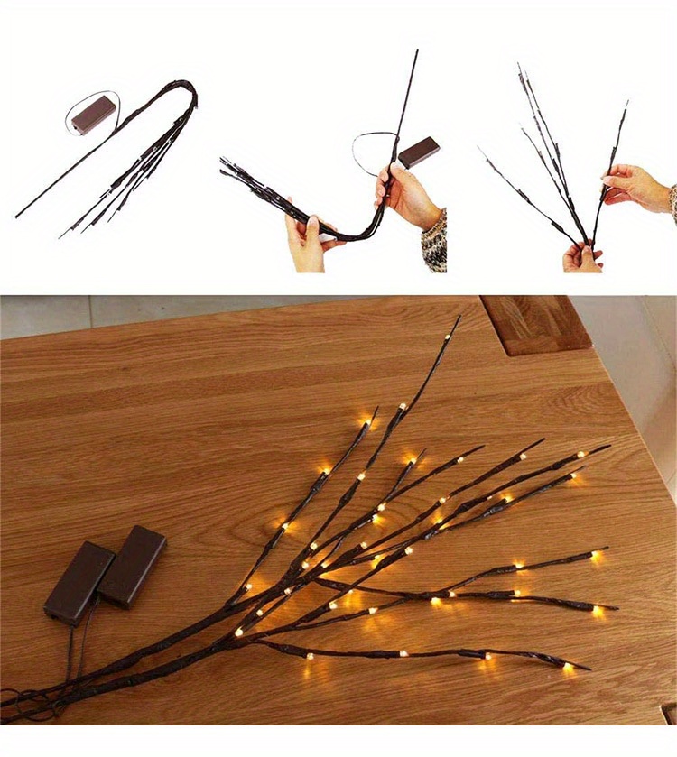 1pc 20 led branch lights indoor decoration lighting for weddings birthdays and christmas fairy lights with branch design details 7