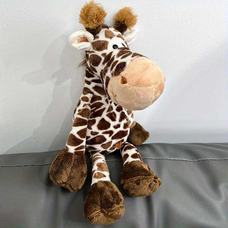 GracesDawn Muñeca de jirafa marrón, jirafa de peluche grande, adecuada para  temática de selva, decoración, abrazo, regalo ideal para niños de 12.5