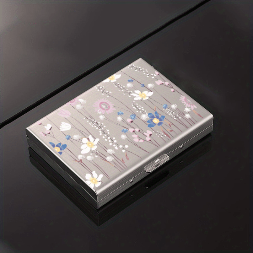Image of Metal Credit Card Holder, Mini Credit Card Wallet Rfid Blocking Slim Metal Hard Case For Women&men