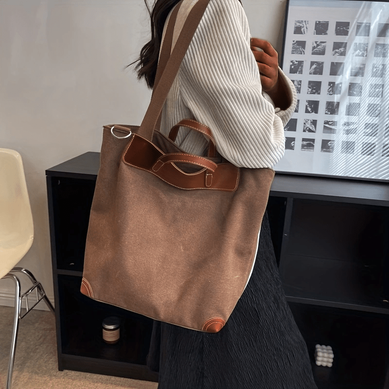 Women's Casual Waxed Canvas Shoulder Bag