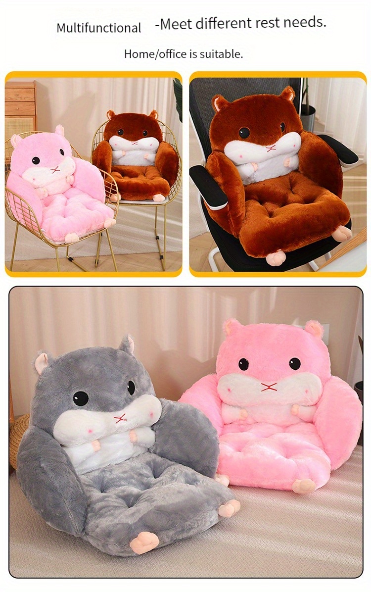 Hamster Seat Cushion Indoor Office Chair Pillow for Bedroom Study Room Dorm