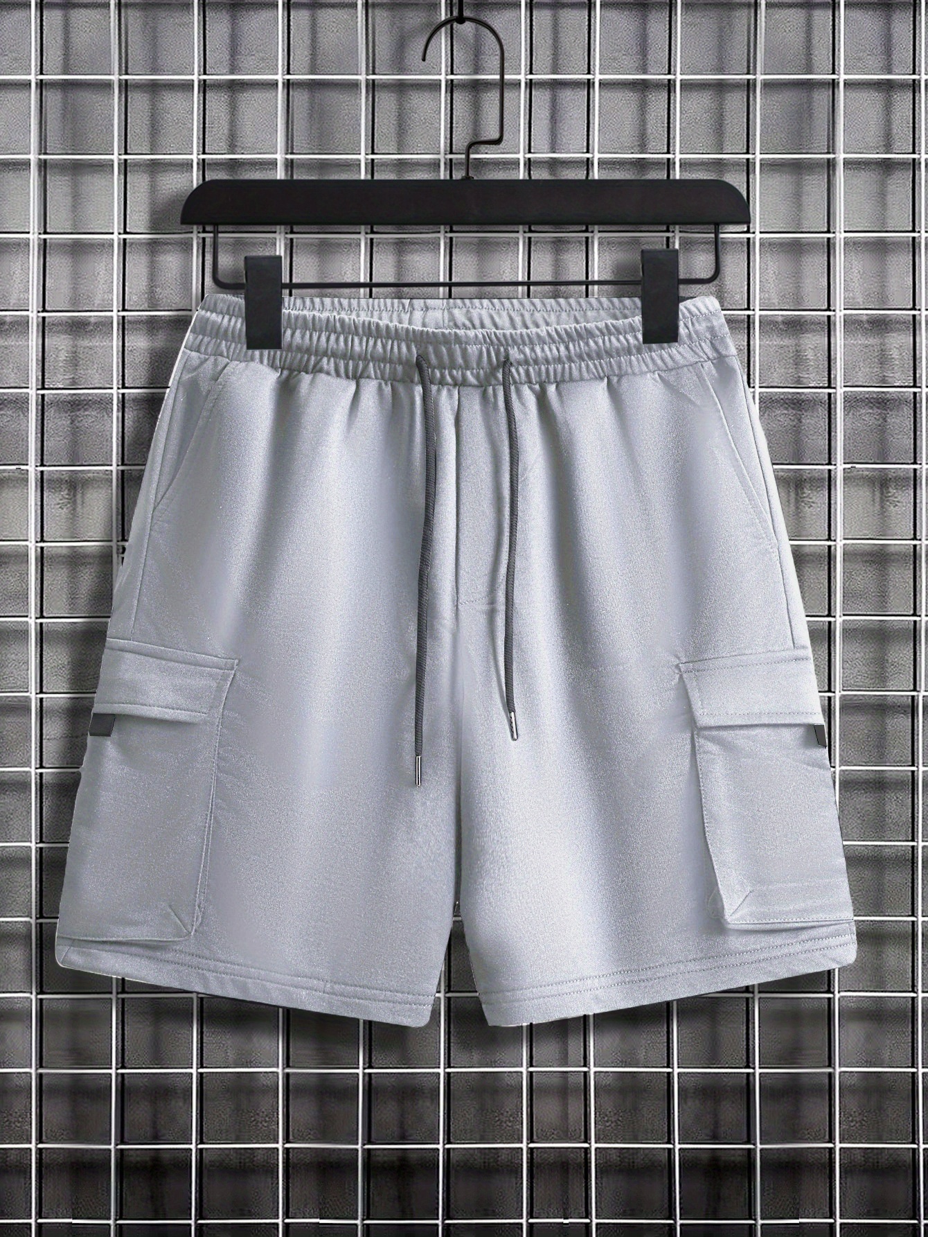 JEShifangjiusu Men's Linen Cargo Shorts - Relaxed Fit, Drawstring Waist, Summer Beach Casual Shorts