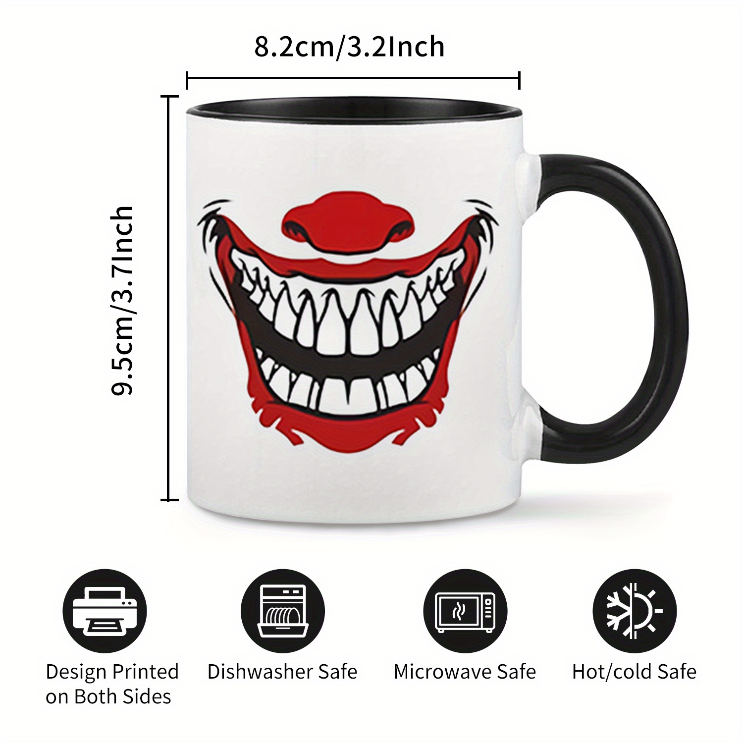 1pc We Are All Mad Here Halloween Ceramic Coffee Mug 11oz Gift For Men  Women Halloween Christmas Birthday Mother Father Friends