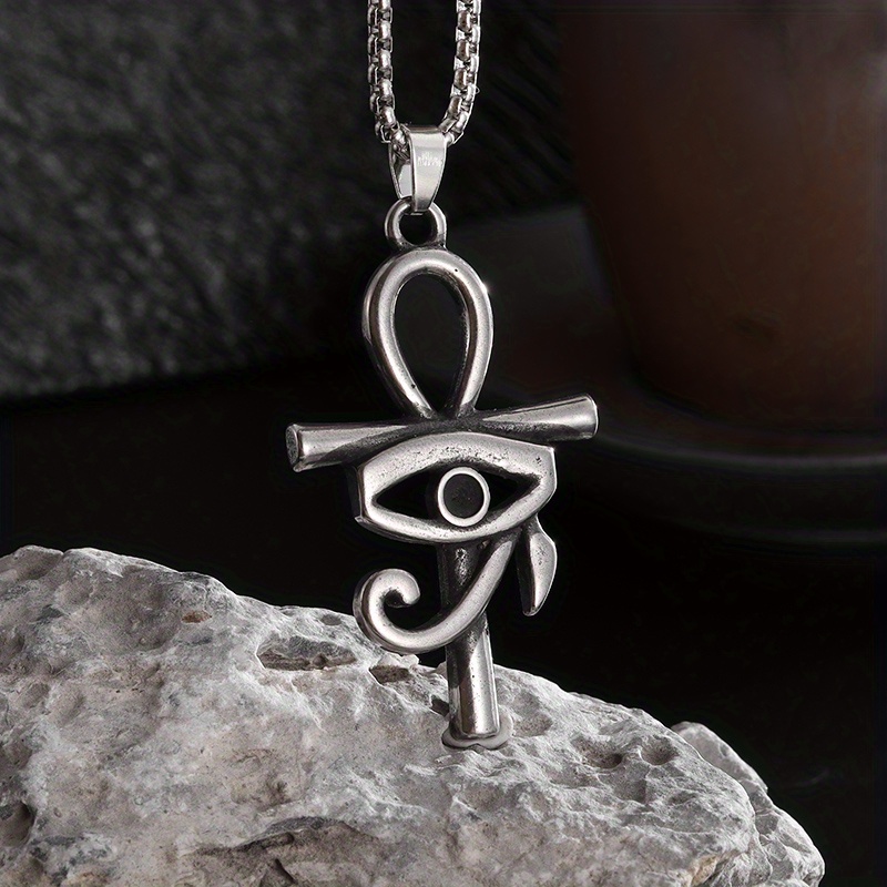 Fashion Ancient Egypt Eye Of Horus Life Key Pendant Necklace,trendy Classic  Amulet Jewelry Gift For Men And Women - Temu