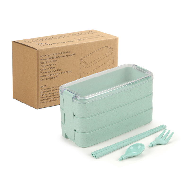 3 Tier Lunch Box Set With Spoon And Fork - Microwave And Dishwasher Safe  Lunch Box With Dividers And Utensils - Great For School, Travel And Snacks  - Temu
