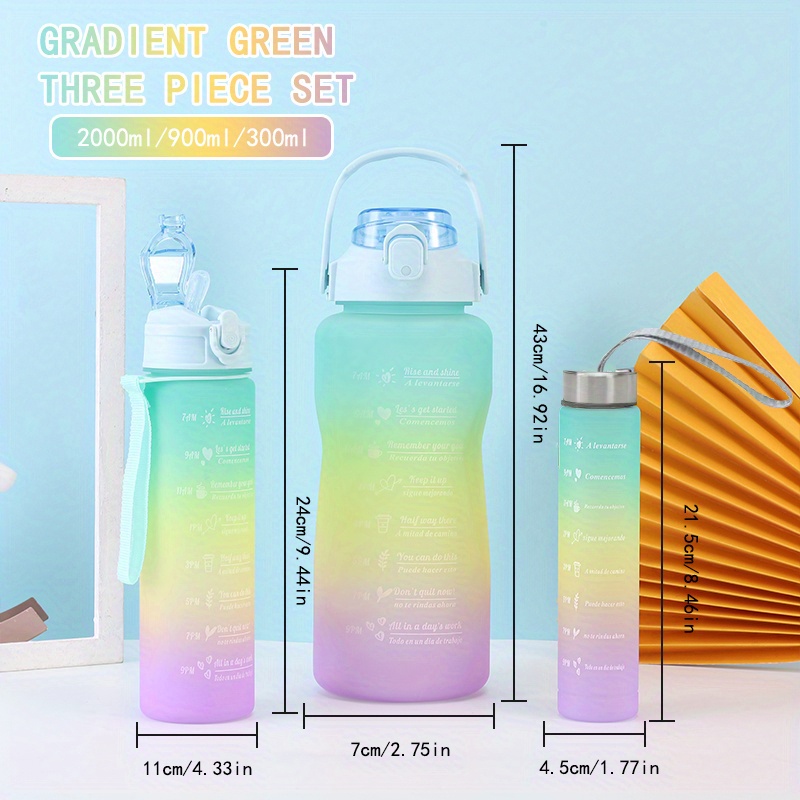 3 in 1 + Gradient Large Water Family Bottle Set - Temu