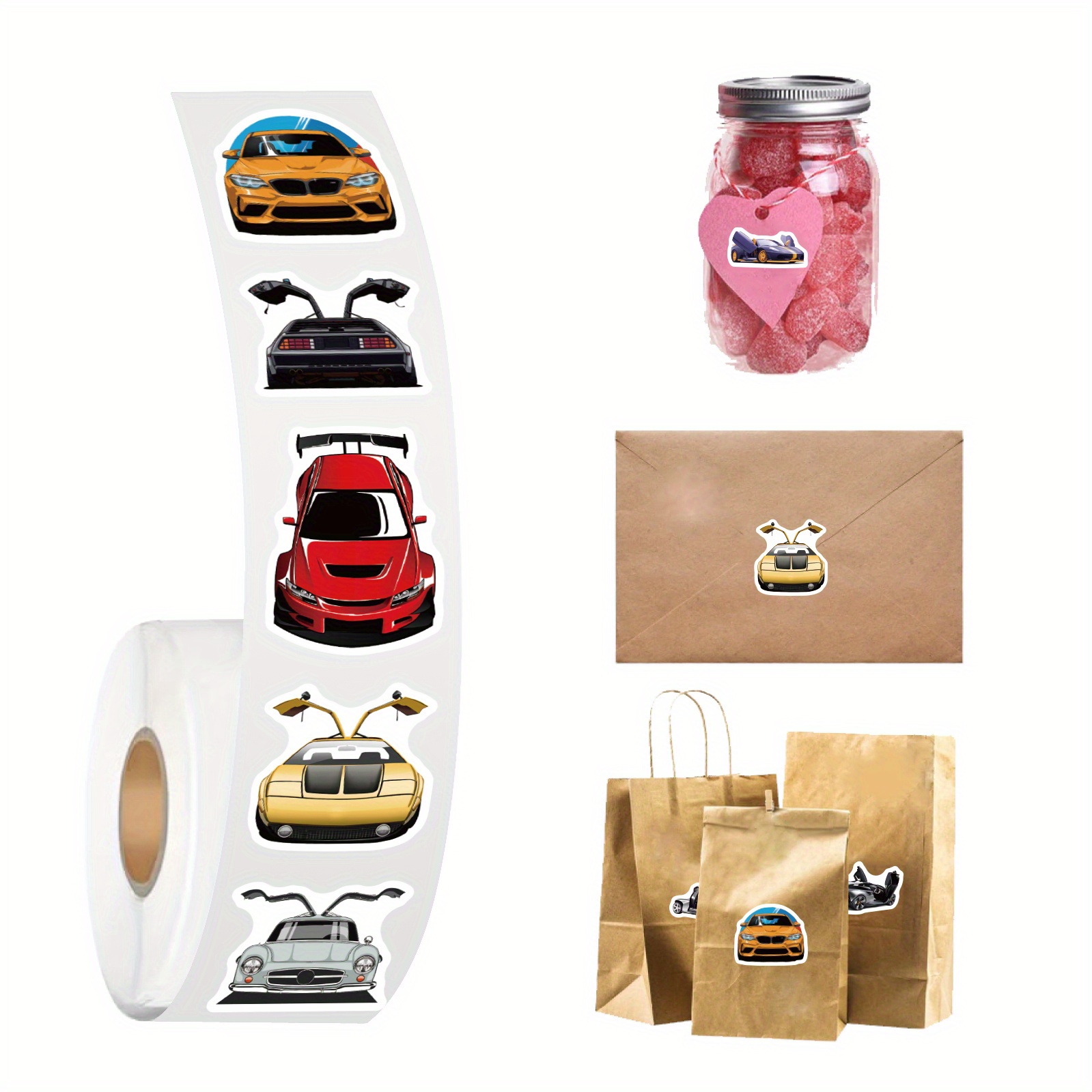 Halloween Sticker Rolle 500 Stück - Niedliche Geister Aufkleber Für Laptop & Handy