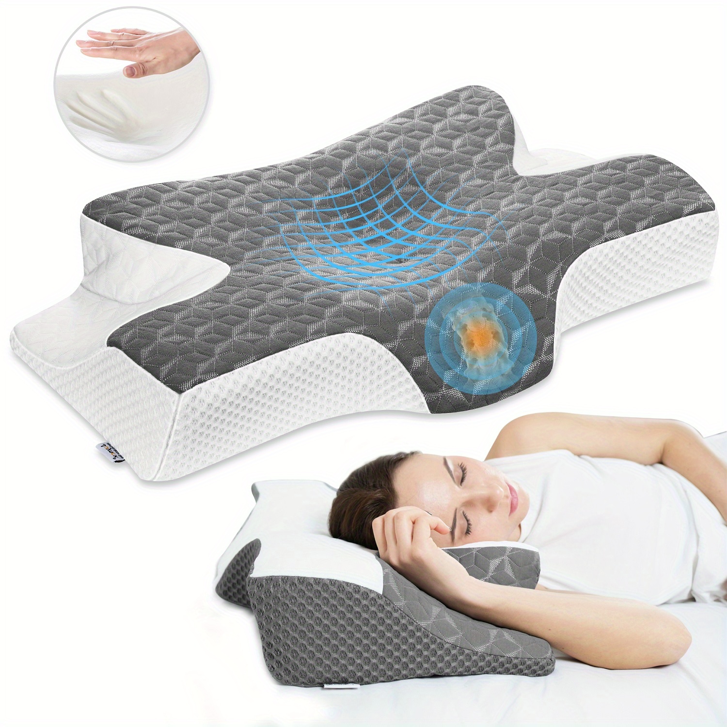 Neck & Cervical Pillow For Sleeping, Side Pillow U-shaped Pillow, Waist  Pillow, Soft For For Side Sleepers - Temu