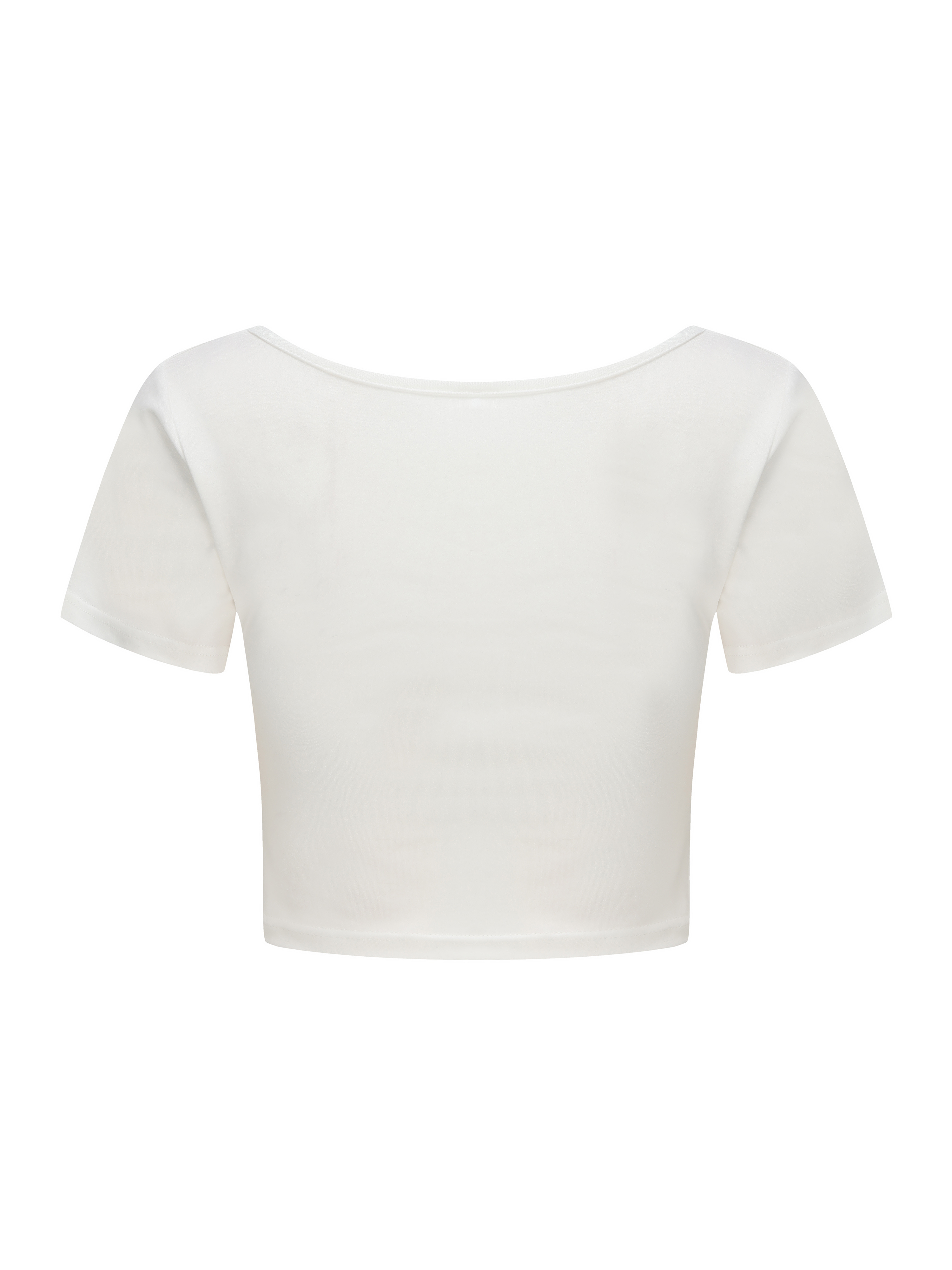 Women's Basic Square Neck Short Sleeve Crop Tee Casual Every - Temu